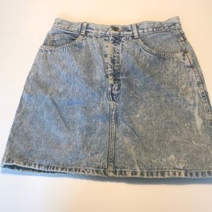 High waist jean skirt